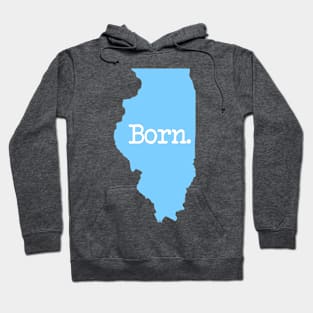 Illinois Born IL Blue Hoodie